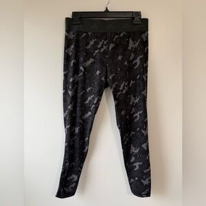 Adidas Black and Gray Camouflage Leggings